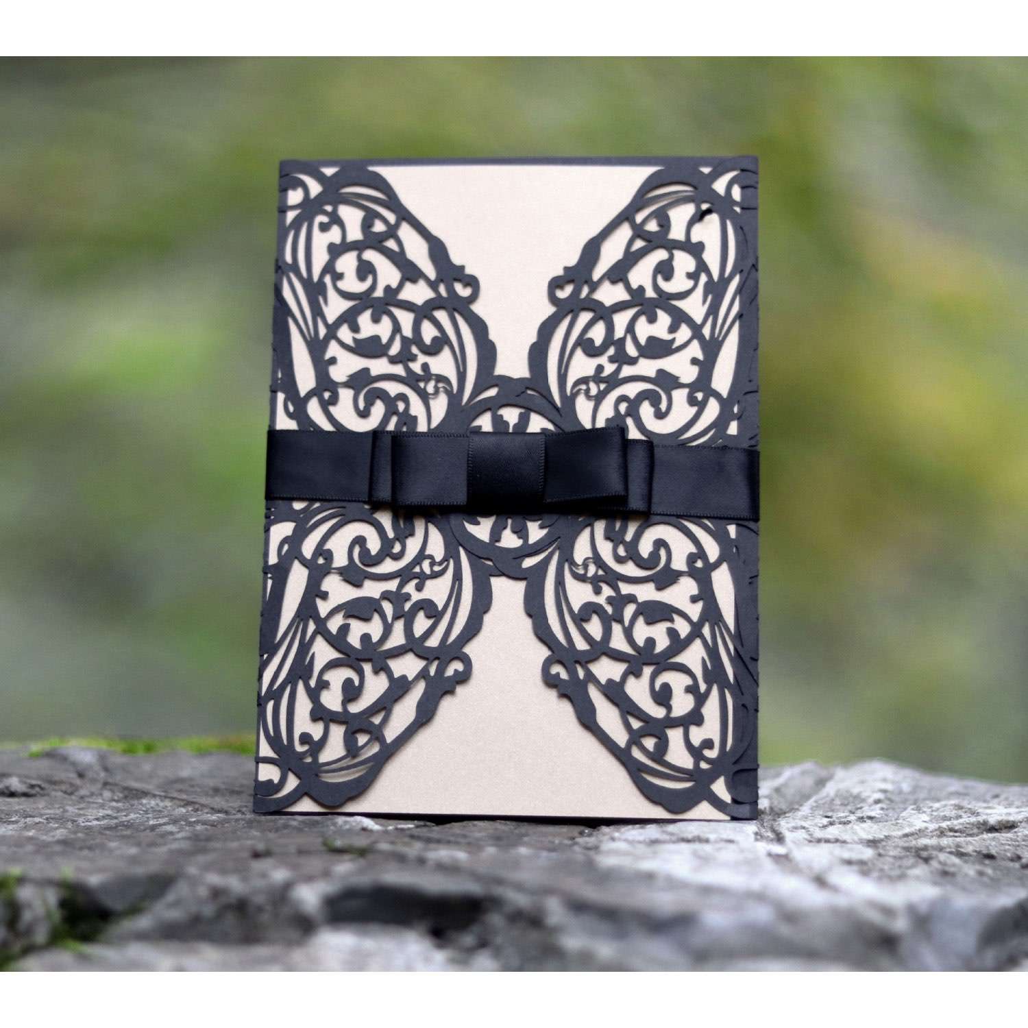 Halloween's Invitation Black Business Greeting Card